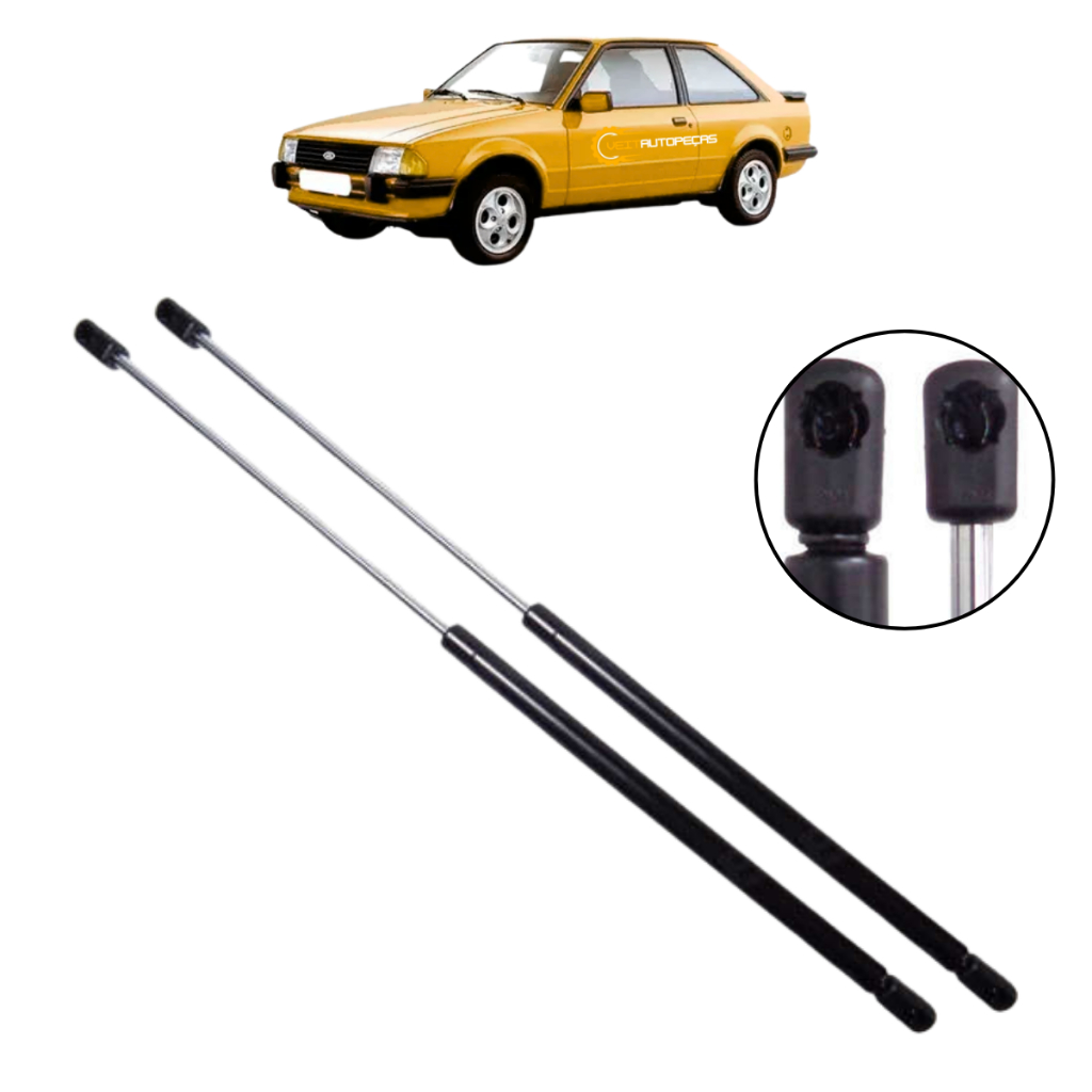Par Amortecedor Tampa Traseira Porta Malas Ford Escort 1984 A 1992 em Oferta na Shopee