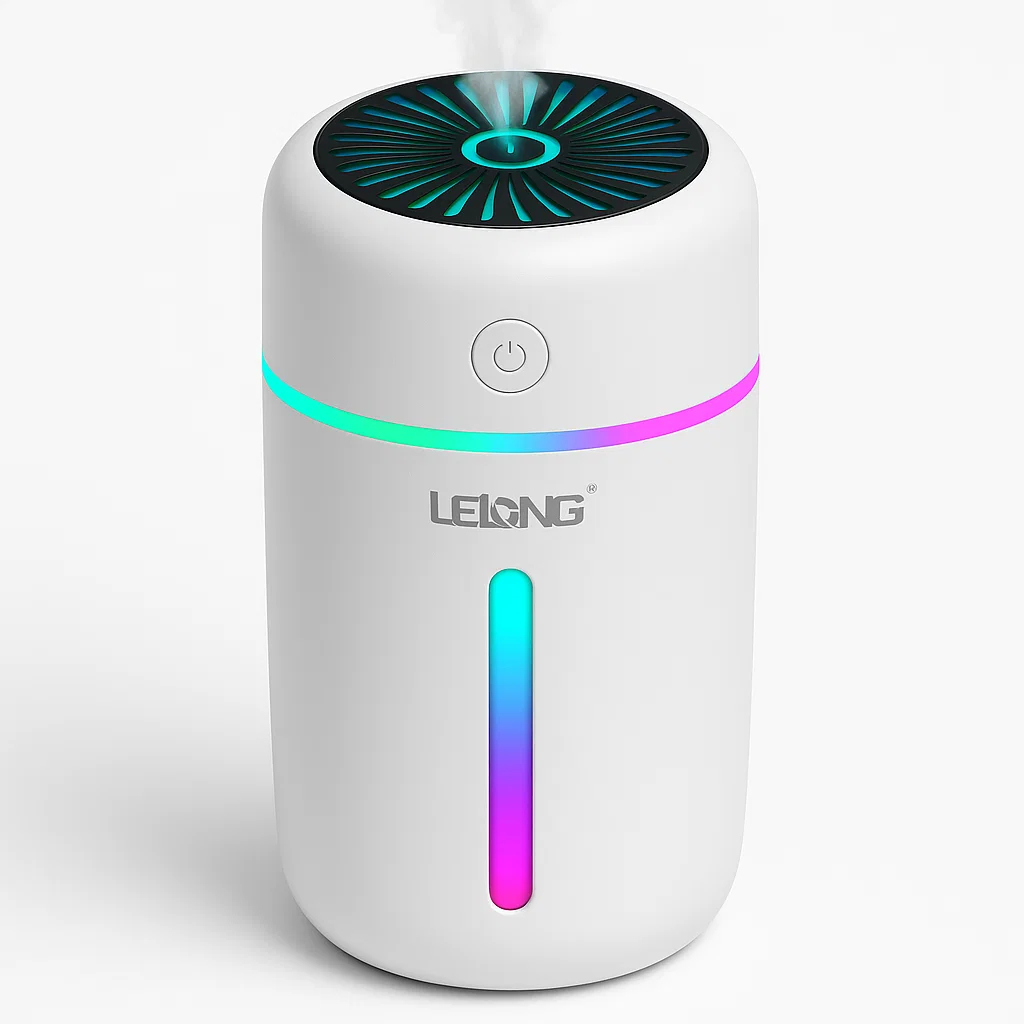 Umidificador Aromatizador Ambiente 320ml Difusor LED RGB Silencioso Portátil Ar Casa Escritório