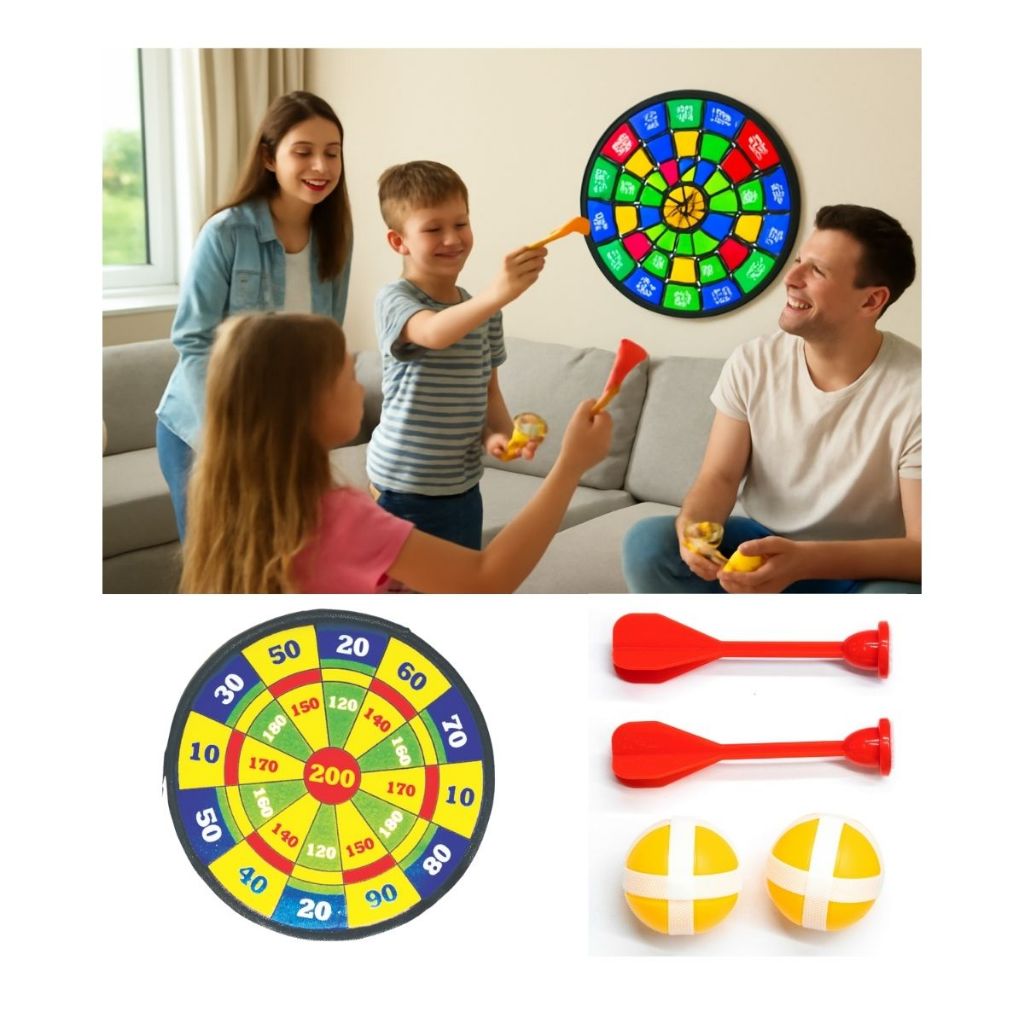 Jogo de Dardo Lança Tiro ao Alvo Com Bolas e Dardos Para Família Arremesso Competição Diversão em Oferta na Shopee