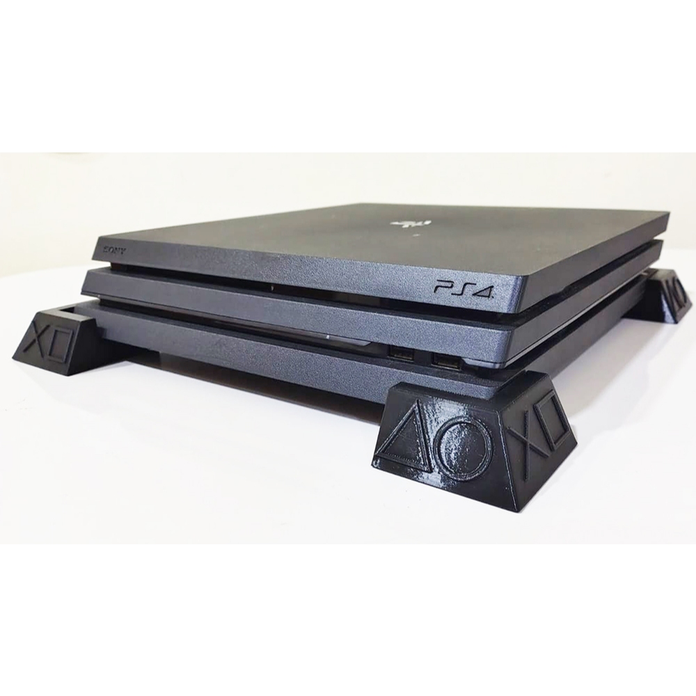 Kit Suporte Pé Horizontal Pezinho para Ps4 Playstation 4 Fat Slim e Pro