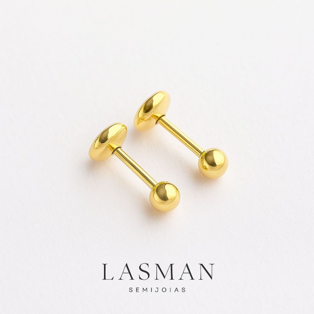 Brinco Ouro 18k Bolinha: Onde Comprar | BuscaProdutos