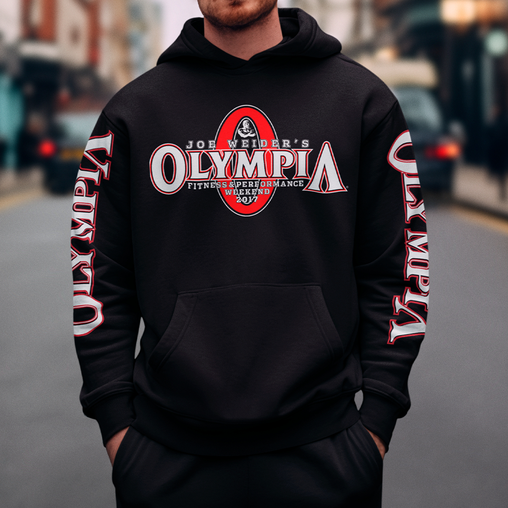 Blusa De Frio Moletom Canguru Algodão Com Capuz Mr Olympia Arte Gym Academia Fitness Moda Treino