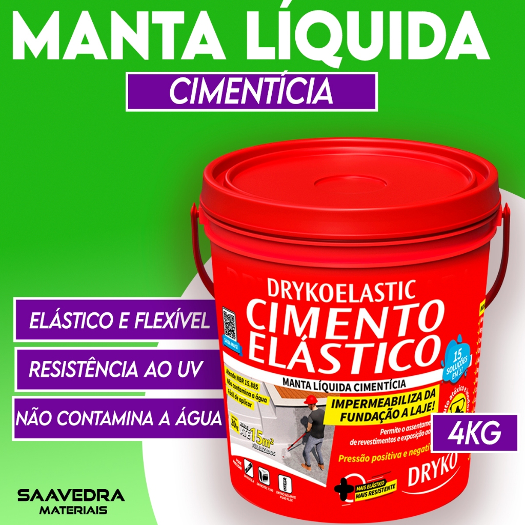Manta Liquida Cimenticia Para Laje Impermeabilizante 4 Kg