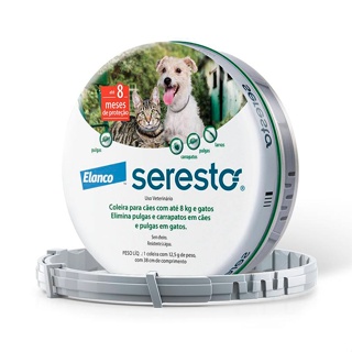 Seresto Coleira Antipulgas para Cães de até 8kg Elanco em Oferta na Shopee