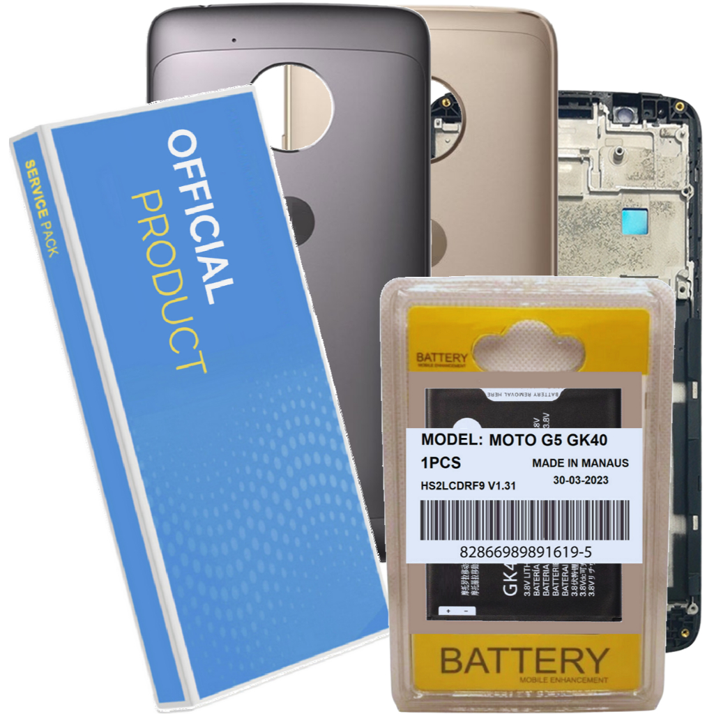Battria Premium GK40 Compatível Moto G5 Xt1672 + Carcaça Aro Com Tampa + 1 Ano Garantia!