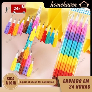 Kit pacotes Lapiseiras Troca Ponta colorida 4 Un.tipo Lego