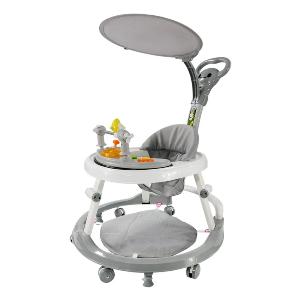Andador Infantil Musical Menino Menina Premium Cinza