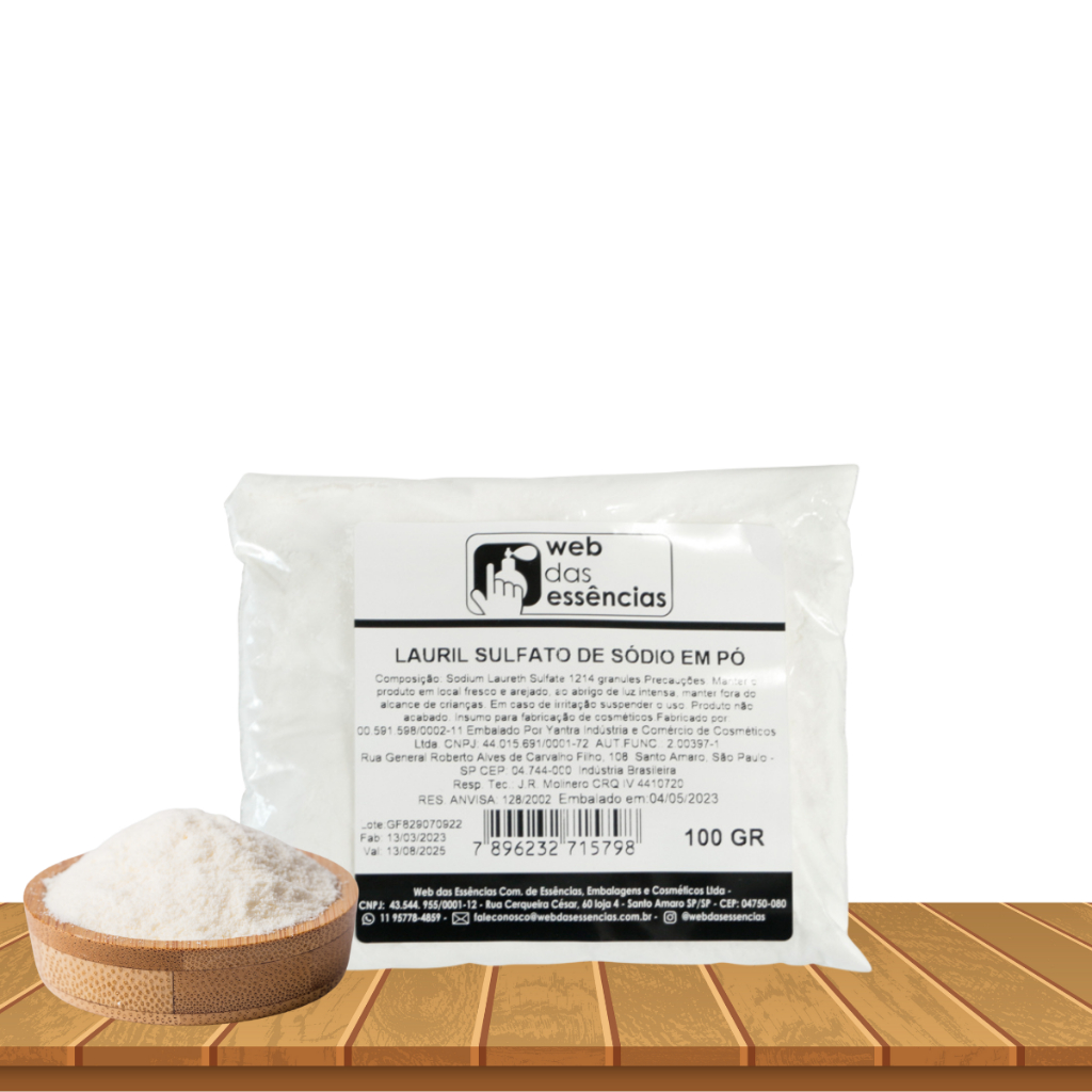 LAURIL - SULFATO DE SÓDIO EM PÓ - PARA SABONETES E SHAMPOOS - 100g - em Oferta na Shopee