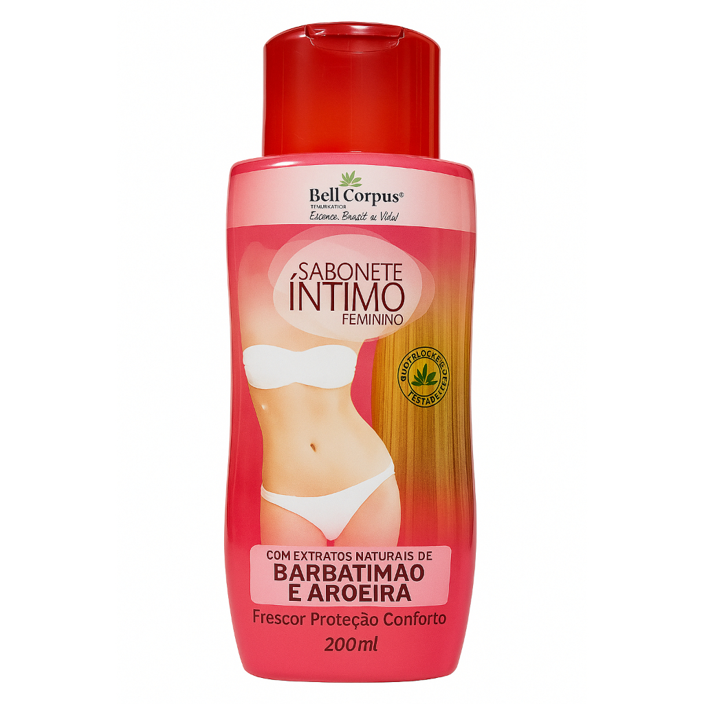 Sabonete Íntimo Feminino Bell Corpus Barbatimão e Aroeira 200ml - Higiene com Frescor