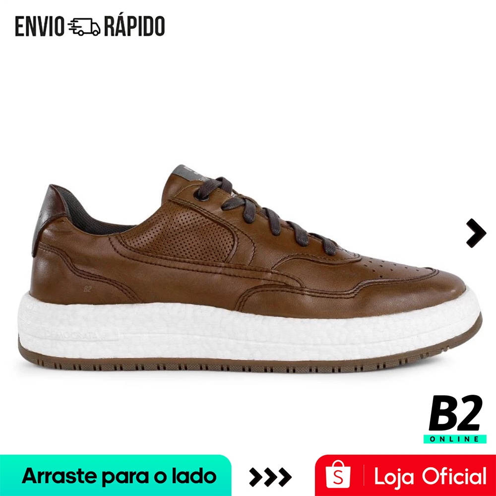 Sapatênis Democrata Denim Drake Pulse Masculino Marrom Original Com Nota Fiscal e Garantia em Oferta na Shopee