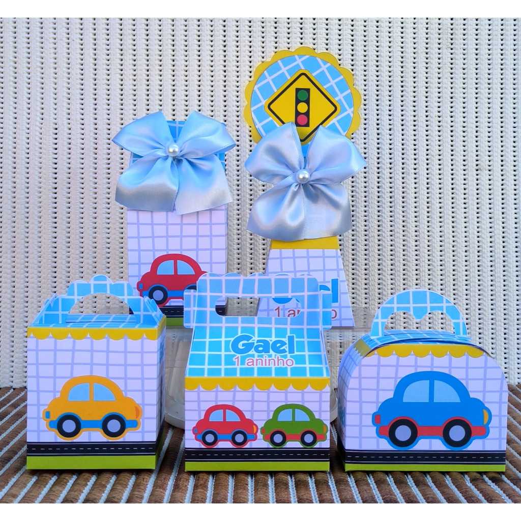 PEGUE E MONTE - Kit Festa Carrinhos Personalizados Lembrancinhas Caixinhas para festa
