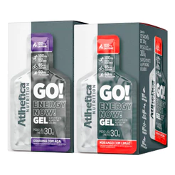 Kit 2x Go! Energy Now Gel Atlhetica - 20 Sachês 30g Suplemento Energético com Cafeína