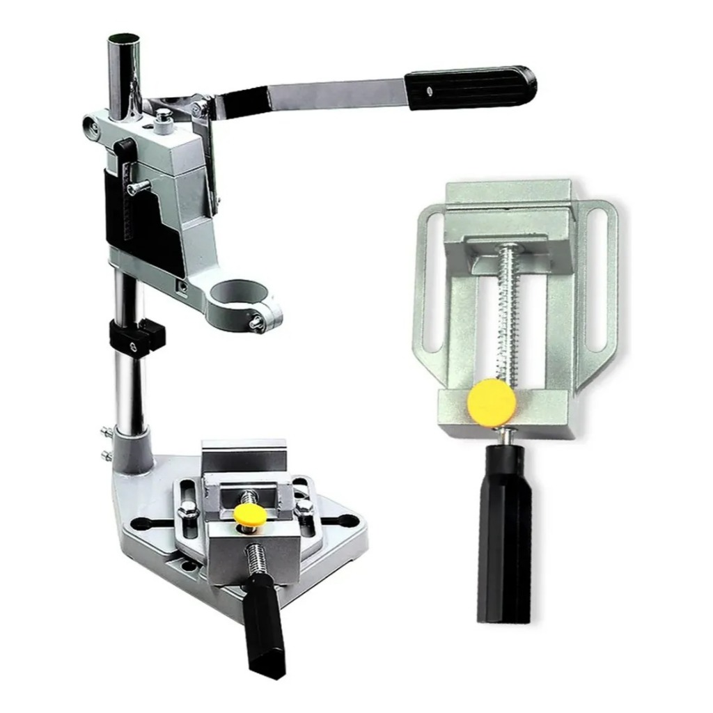 Suporte Para Furadeira Elétrica Manual Bancada 1/2 E 3/8 com Morsa Ajustável