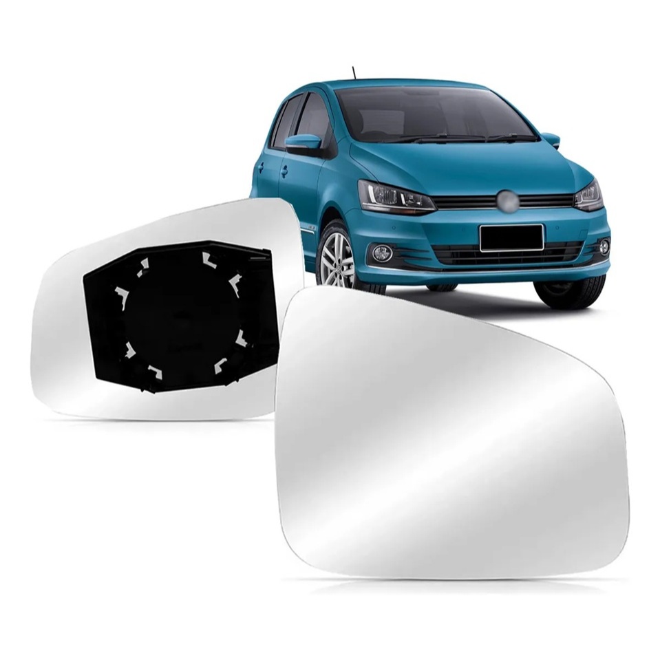 Lente Com Base Retrovisor Esquerdo Vw Fox Gol G5 G6 G7 Polo