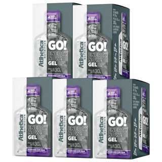 Kit 5 Displays Go! Energy Now Gel Atlhetica - 50 Sachês 30g Suplemento Energético com Cafeína em Oferta na Shopee
