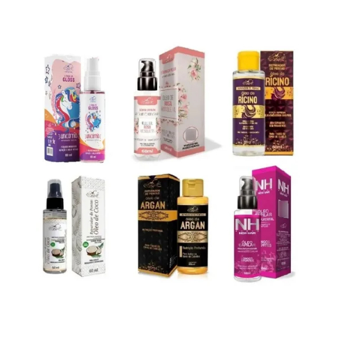 Reparador De Pontas - Argan - Rícino - Baobá = 12 Produtos
