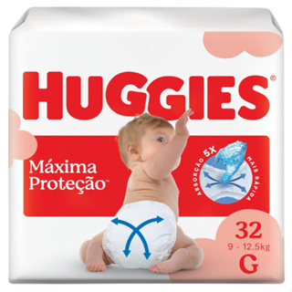 Fralda Descartavel Huggies Máxima Proteção G - 32 Unidades em Oferta na Shopee