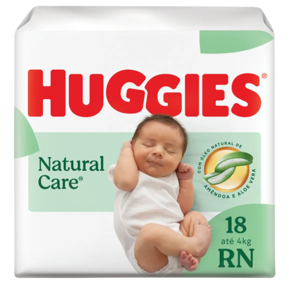 Fralda Huggies Natural Care RN 18 unidades em Oferta na Shopee