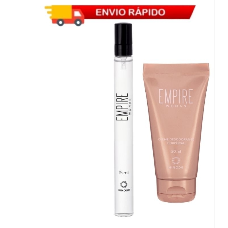 Kit Empire Woman Hinode I Pocket Perfume De Bolso 15ml I Hidratante Corporal 50ml