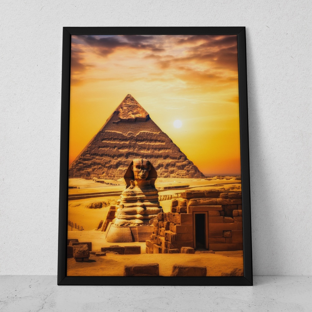 Quadro Decorativo Placa 80x60 mdf alta resolução full hd PIRÂMEDE DO EGÍTO sala quarto escritório