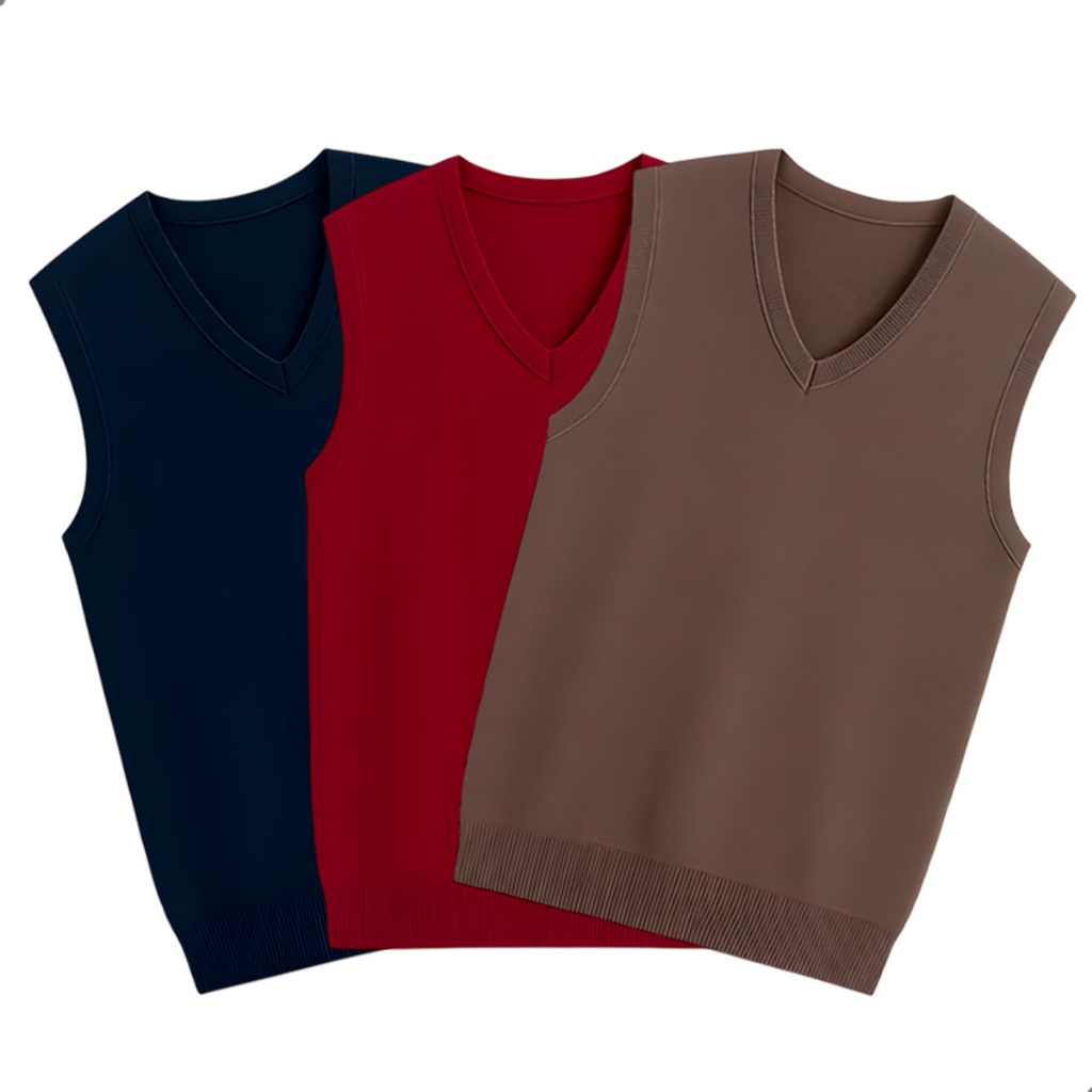 Colete Masculino Tricot Social Pavani em Lã com Decote V Ideal para Inverno Look Casual ou Profissional Elegante