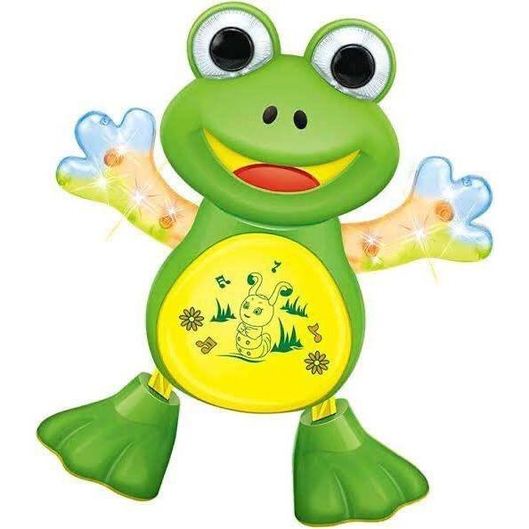 Brinquedo Sapinho Dançante Musical Infantil Anda Dança Mexe Com Som E Luz (PILHAS INCLUSAS)