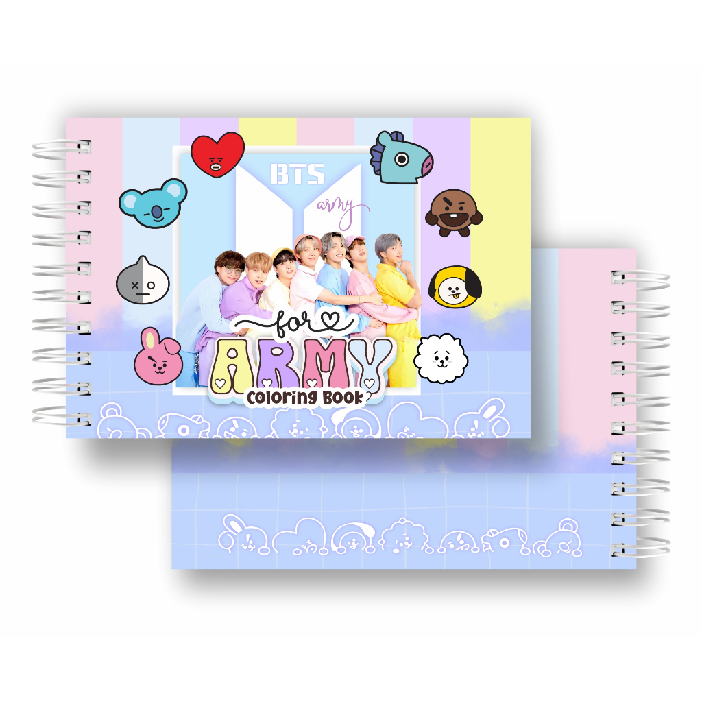 Livro Para Colorir BTS ARMY 50 Imagens Capa Dura em Oferta na Shopee