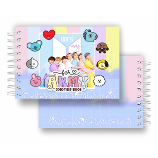 Livro Para Colorir BTS ARMY 50 Imagens Capa Dura em Oferta na Shopee