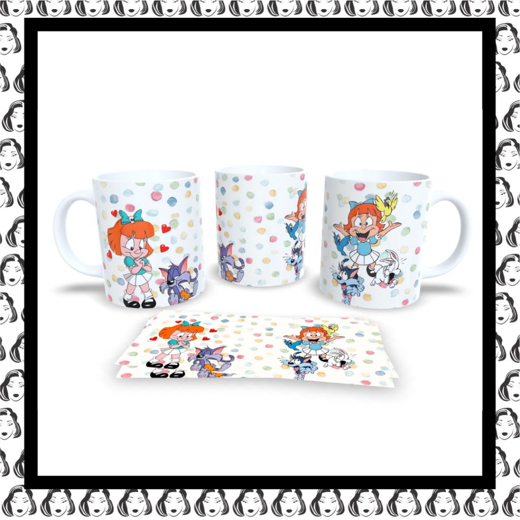 Caneca cerâmica decorada branca - Looney Tunes - Felícia #1