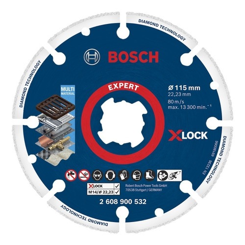 Disco Diamantado Para Metal Bosch X-Lock 115x22,23 mm