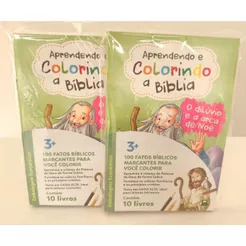 Aprendendo e colorindo a Bíblia | 2 Kits c/10 unid |