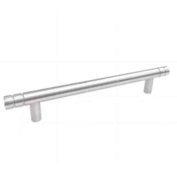 Puxador Haste Fino 240 Com Friso 160mm Acabamento Escovado