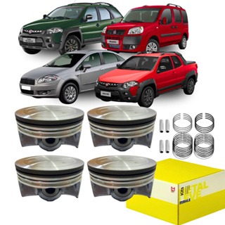Jogo Pistão Com Anel 0,40 Doblo Idea Linea Punto Palio Weekend em Oferta na Shopee