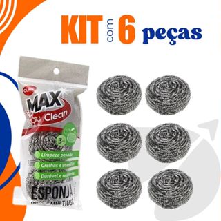 Esponja Inox Limpeza Pesada Aço Inox Panela Grelhas em Oferta na Shopee