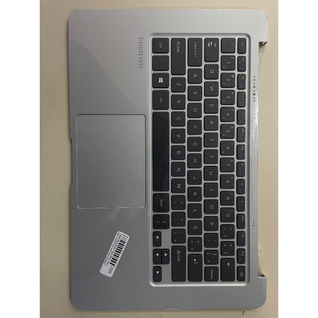 CARCAÇA BASE TECLADO +TECLADO POSITIVO MOTION Q232A/PC:11126682/ PRATA (EMBORRACHADO)