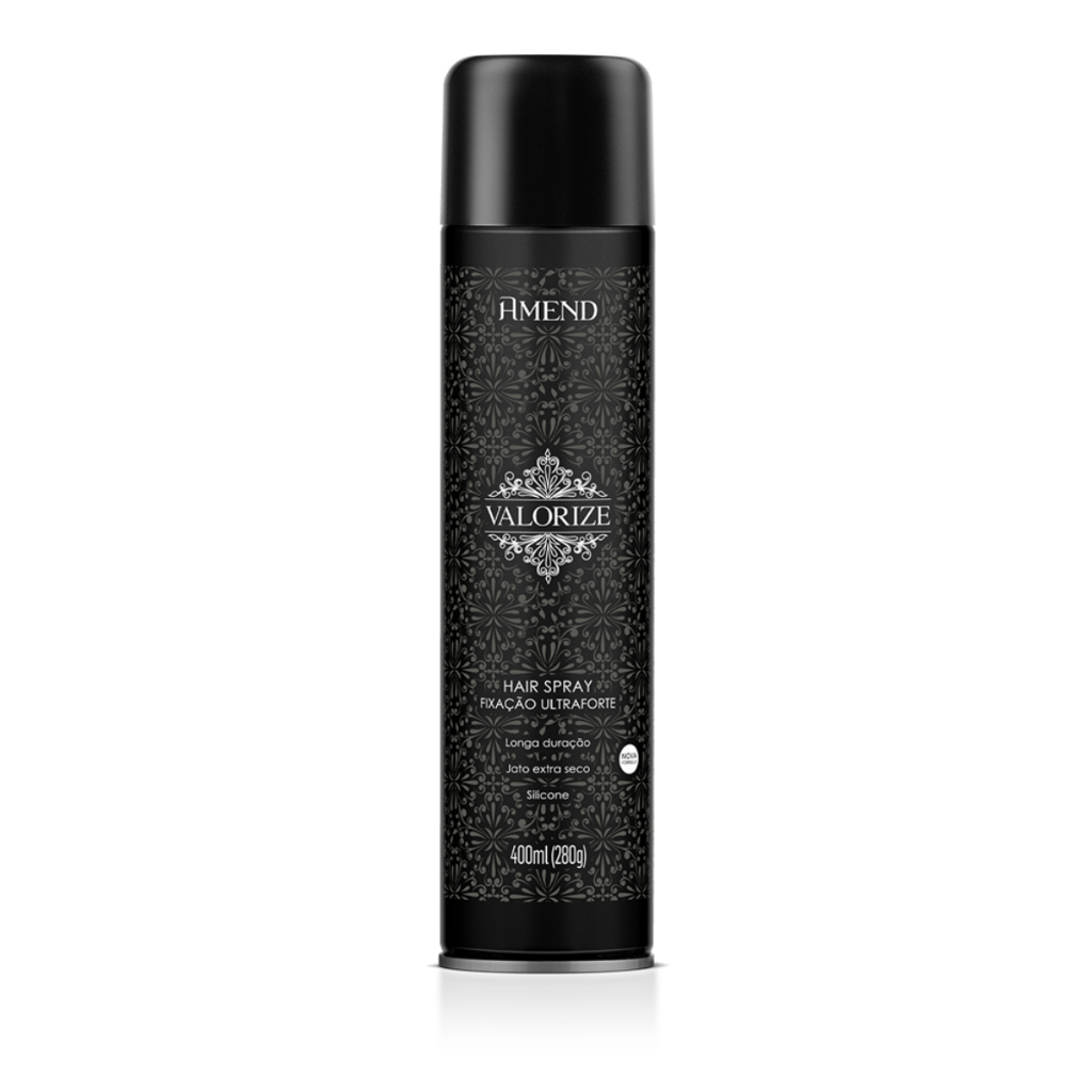 Hair Spray Ultra Forte Amend 400ml Valorize Fixação Laque de Cabelo Spray Profissional longa duração