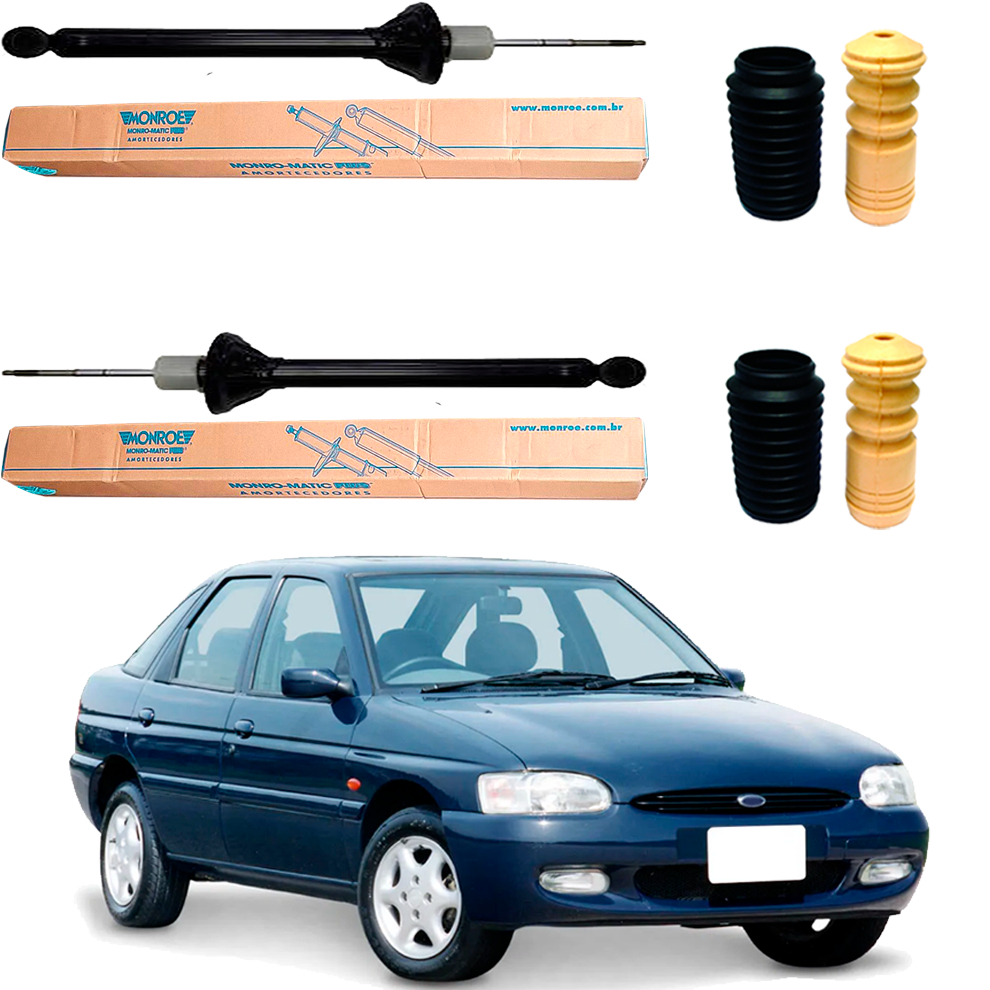 PAR AMORTECEDOR TRASEIRO ESCORT ZETEC 1996 A 1999 MONROE + KIT