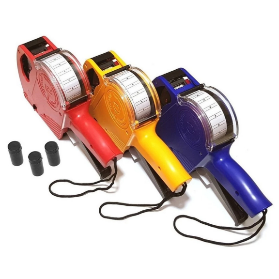 Etiquetadora Manual Rotuladora de Preço 8 Dígitos + Etiquetas + Refil de Tinta PM5500 em Oferta na Shopee