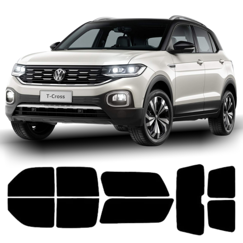 Película Solar InsulFilm Premier Air Blue Carbon Window Automotiva Profi Volkswagen Tcross 2019-2024
