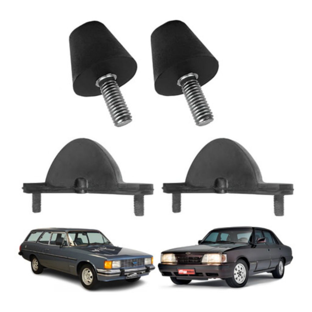 Kit 4 Batentes Bandeja Superior Inferior Opala 1969 A 1992