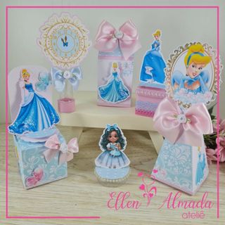 Kit Lembrancinhas Personalizadas Cinderela-Lembrancinhas Cinderela-Papelaria Personalizada Cinderela