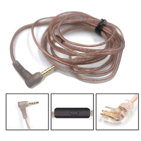 Cabo Kz Tipo C Com Microfone Para Zsn, Zsn Pro, Zs10pro Cor Marrom/transparenteCabo Kz Tipo C Com Microfone pino P3 em Oferta na Shopee