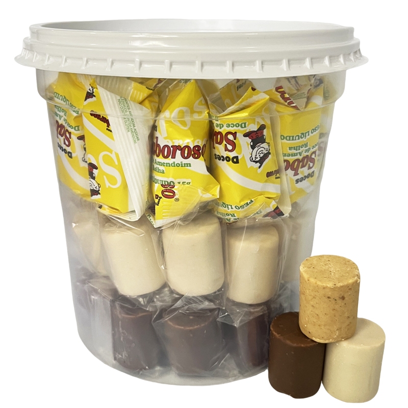 Paçoca Coberta com Chocolate Branco c/50 - Mista 3 Sabores