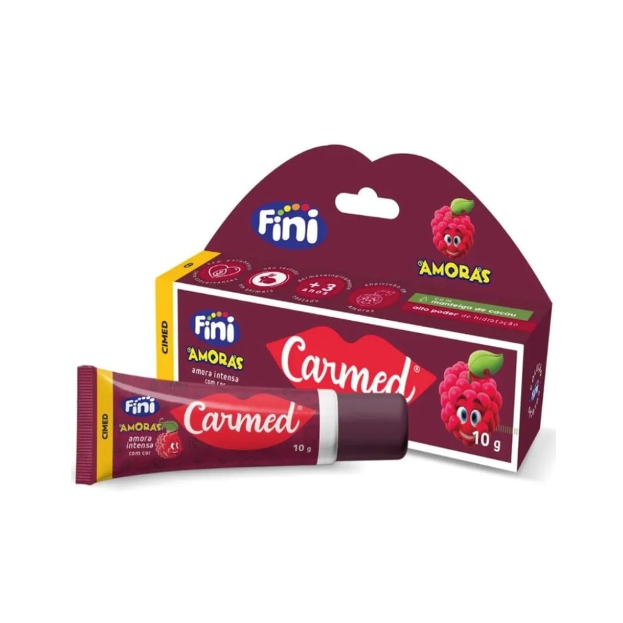 Hidratante Labial Carmed Amora Escuro 10g em Oferta na Shopee