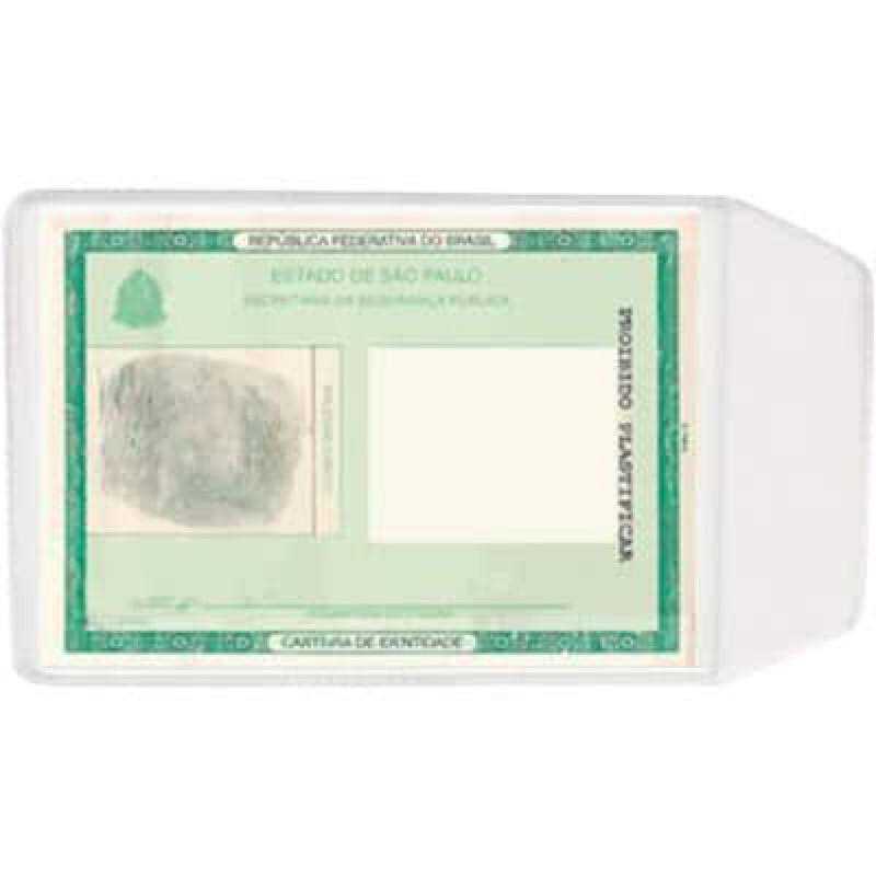 Capa transparente proteção para identidade RG pacote com 50 ou 100 unidades em Oferta na Shopee