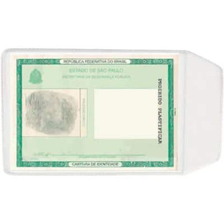 Capa transparente proteção para identidade RG pacote com 50 ou 100 unidades em Oferta na Shopee