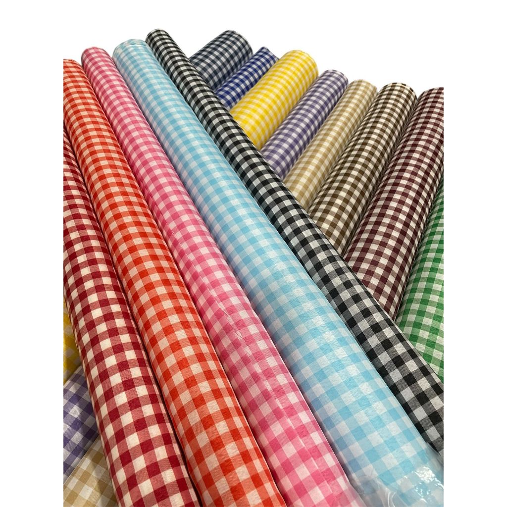 1 metro Tecido 100% Poliéster Xadrez – Largura 1,40m