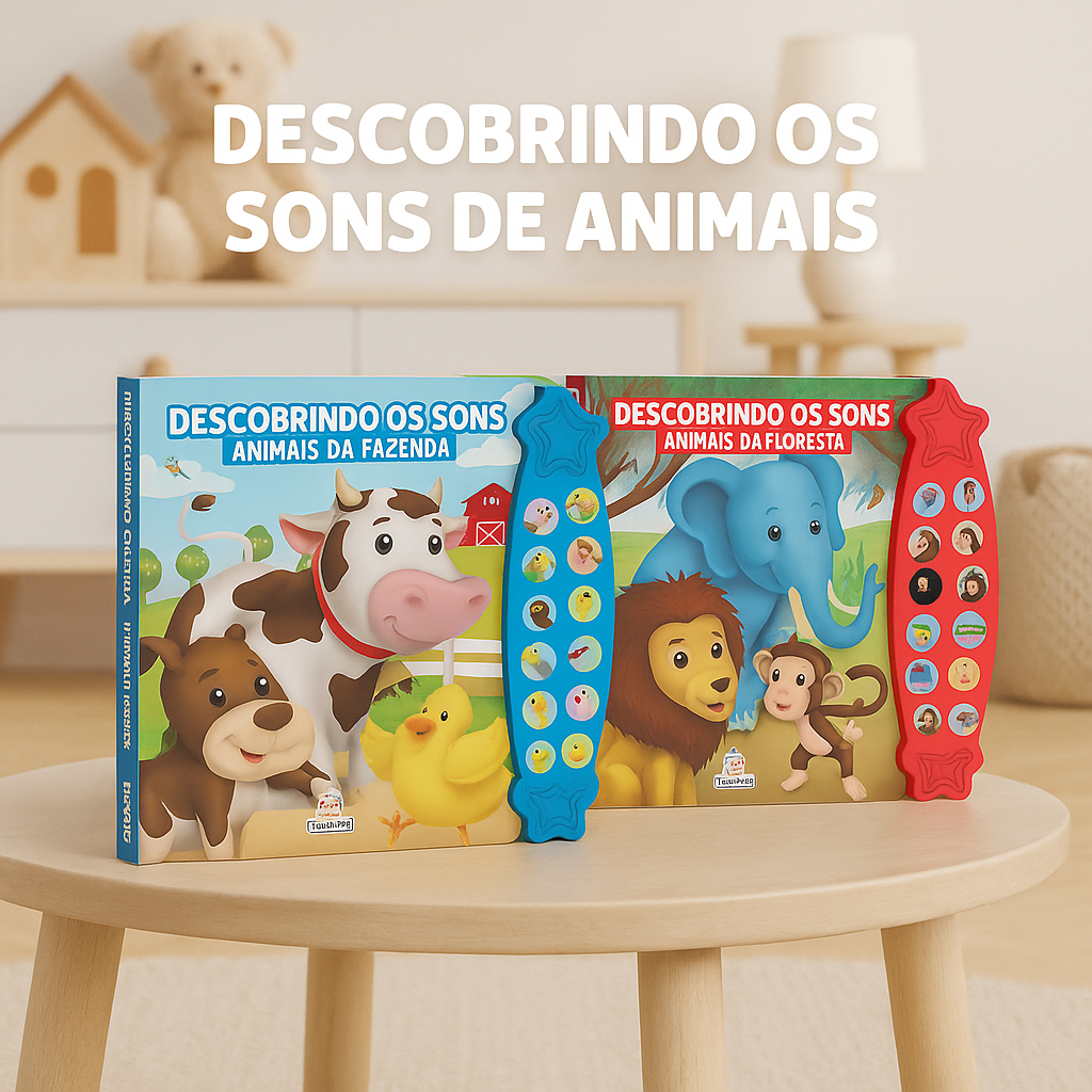 Livro Sonoro Infantil Blu Editora Descobrindo os Sons de Animais! em Oferta na Shopee