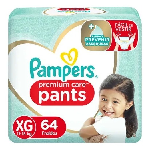 FRALDA PAMPERS PREMIUM CARE  XG 64UN em Oferta na Shopee