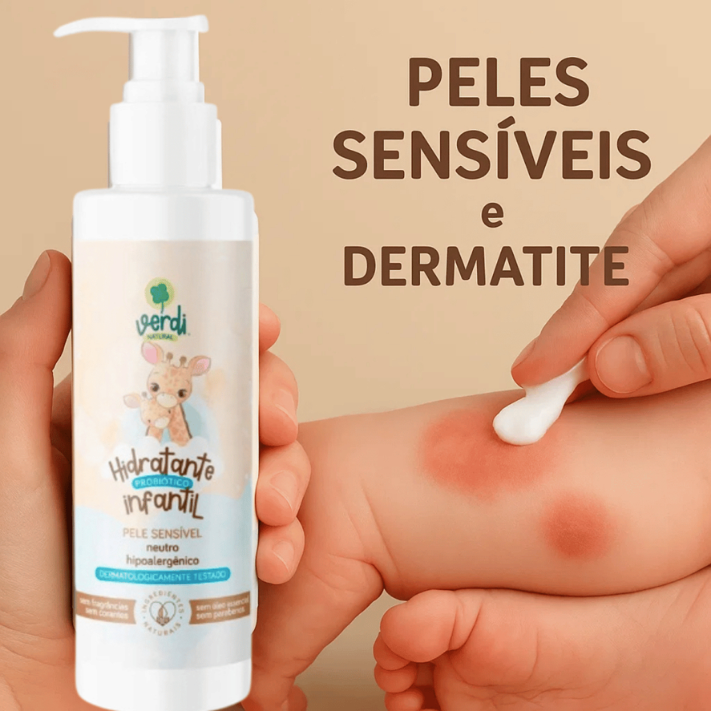 Loção Hidratante Infantil Probiótico para Pele Sensível - Verdi Natural